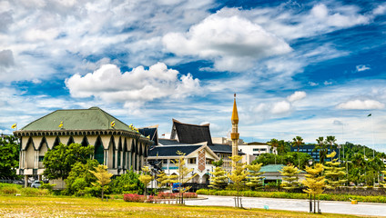 Fototapeta na wymiar Architecture of downtown Bandar Seri Begawan, the capital of Brunei Darussalam
