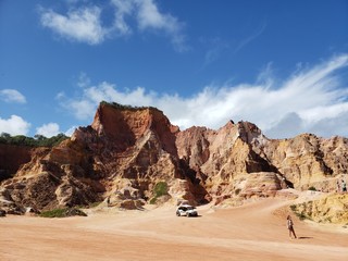 falésias, rochas, areia, deserto, natureza, vida, seca, árido