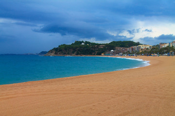Fototapeta na wymiar The coast of Lloret de Mar. Catalonia, Spain