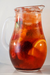 jug of tea with lemon