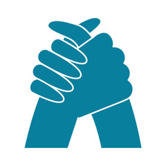 happy friendship day celebration handshake gesture silhouette style icon