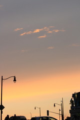 sunset over the city