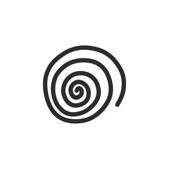 swirl sketch doodle icon, vector illustration
