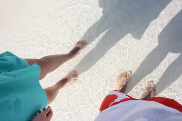 young couple on the beach