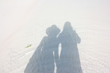 young couple in shadow