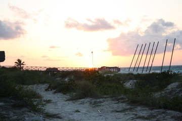 sunrise over the river