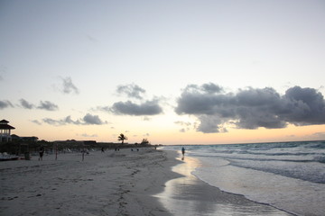 sunset on the beach
