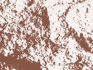 Rough grunge overlay vector pattern. Brown distressed rock texture background.