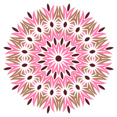 Mandala. Indian antistress medallion. Abstract islamic flower, arabic henna design, yoga symbol.