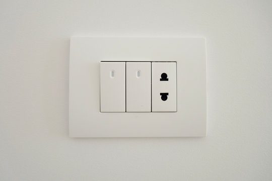 The on-off switch of white color with LED illumination combined with the US standard socket.