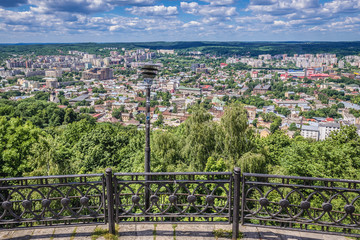 Panorama of Lviv city - view from the Mound of Lublin Union in Lviv, Ukraine