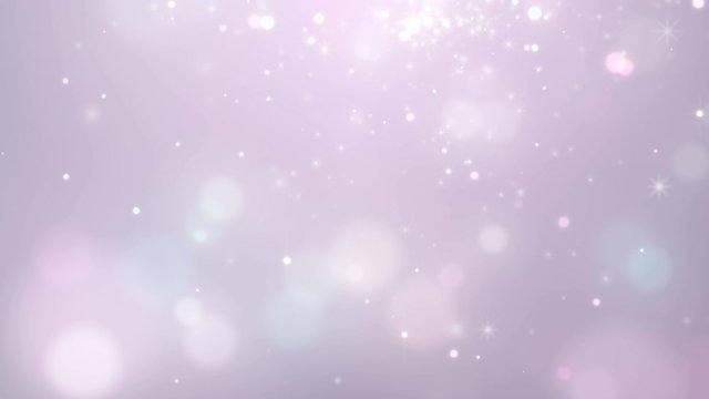 4k video. Bokeh lights. Abstract motion background. Soft pink glitter light. Floating particles. 3840x2160