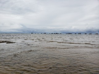 Fototapeta premium barcos na praia, maré baixa