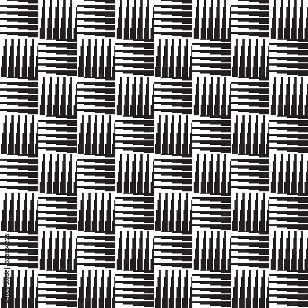 Poster background geometric abstract design in black & white colors - seamless vector pattern in graphic il