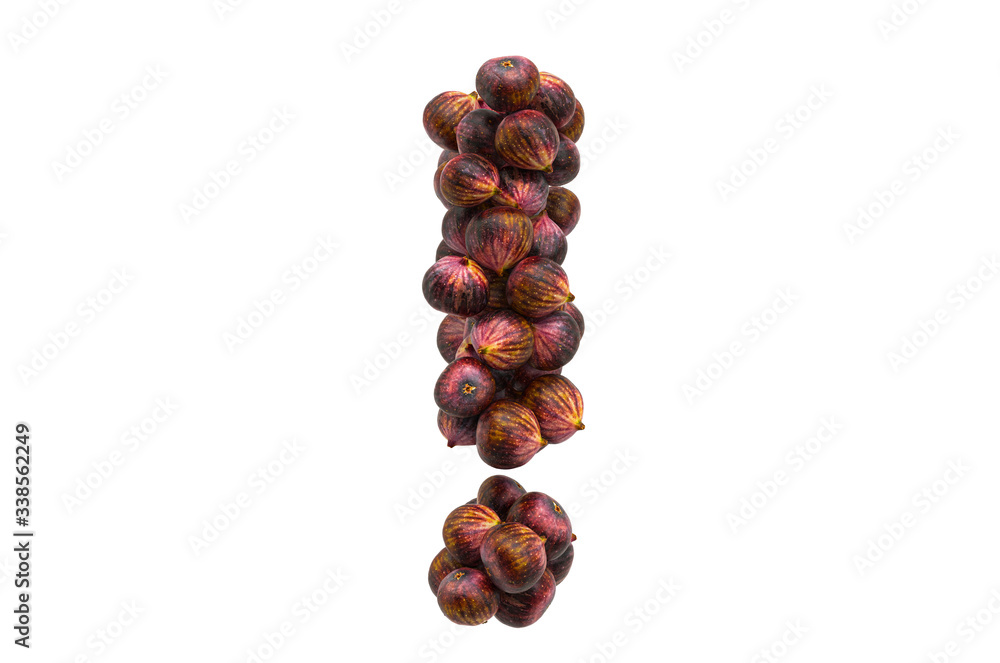 Poster exclamation mark from common figs. 3d rendering