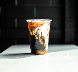 Cold brew coffee with cream