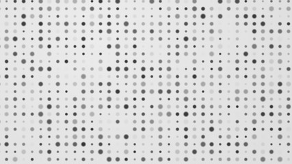 Dot white black pattern gradient texture background. Abstract  technology big data digital concept. 3d rendering.