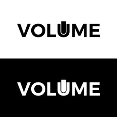 Volume Typography Word Letter Logo Design Vector Template. Volume Word Logo For Business Typography Design