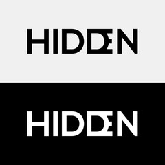 Hidden Typography Word Letter Logo Design Vector Template. Hidden Word Logo For Business Typography Design