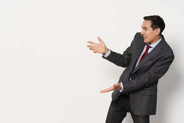 businessman pointing at something