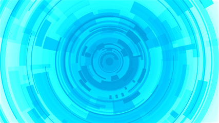 Circle white blue bright technology Hi-tech background. Abstract graphic digital future concept design.