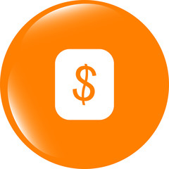 Yen JPY sign icon. web app button. web icon