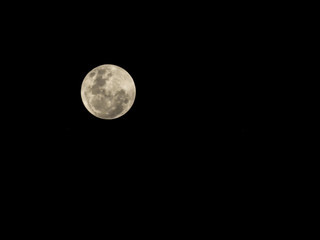 full moon in the night sky