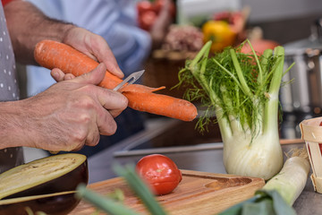 Cutting of vegetables