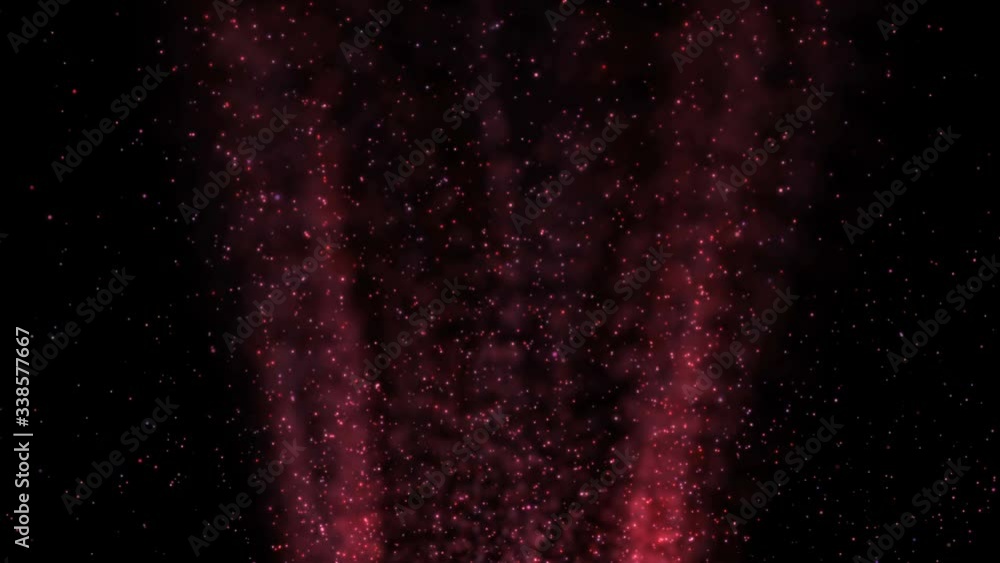 Poster 4k video. bokeh lights. abstract motion background. red glitter light. floating particles. 3840x2160