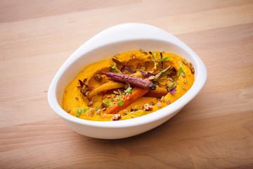 Organic plant based hummus with granola. Perfect for vegan gluten free. Freshly homemade for takeaway and delivery. Arabic food photography.