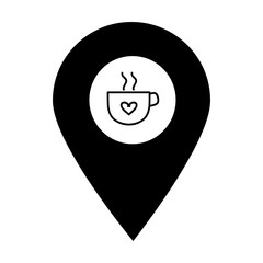 Set of cafe, restaurant, coffee shop location map pin pointer icon. Element of map point for mobile concept and web apps. Icon for website design and app development. Premium drink store icon sign