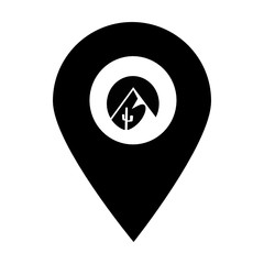 Pyramid location map pin pointer icon. Element of map point for mobile concept and web apps. Icon for website design and app development. Premium Egypt icon sign.