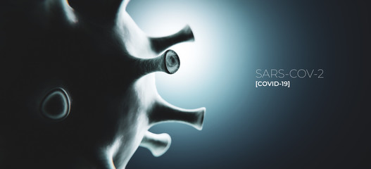 Coronavirus Covid-19 Sars-Cov-2 Illustration mit Text