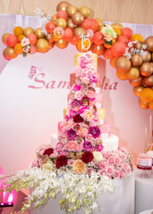 CAKE AND DECORATION FOR CELEBRATION BIRTHDAY 15 & 16