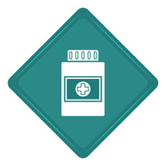 Sticker of a pill bottle icon