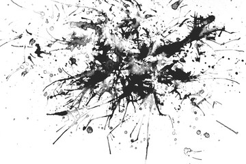 Abstract ink splash isolate on white background