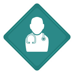 Sticker of a doctor icon
