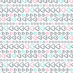 Seamless pattern with hearts