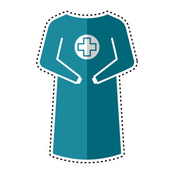 Dotted Line Surgical Gown Icon