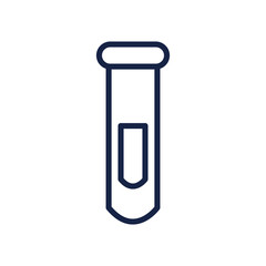 test tube icon, line style