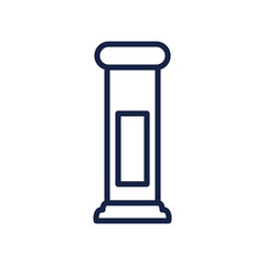 flask bottle icon, line style