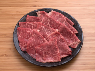 黒毛和牛の薄切り