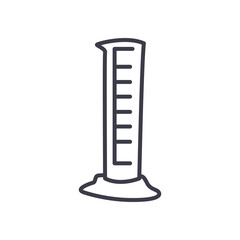 measuring cylinder icon, line style