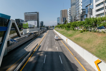 Lockdown in Lima, Peru. Main avenues, express way and empty streets during coronavirus emergency 