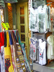 
shop selling t-shirts with the image of the ephelle tower