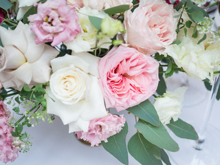 Floristics decor flowers holiday decoration roses peonies