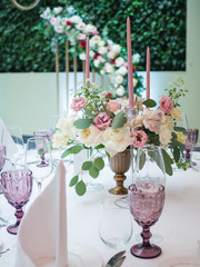 Floristics decor flowers holiday decoration roses peonies