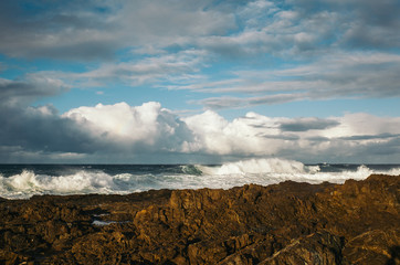 stormy sky over the sea