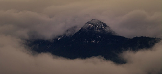 clouds over the mountains