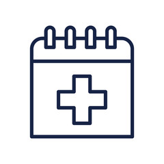 medical planner icon, line style